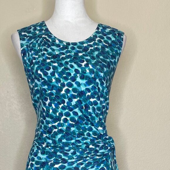 NIC+ZOE Women's Waterdrop Sleeveless Side Wrap Midi Dress Size Medium - Picture 2 of 8